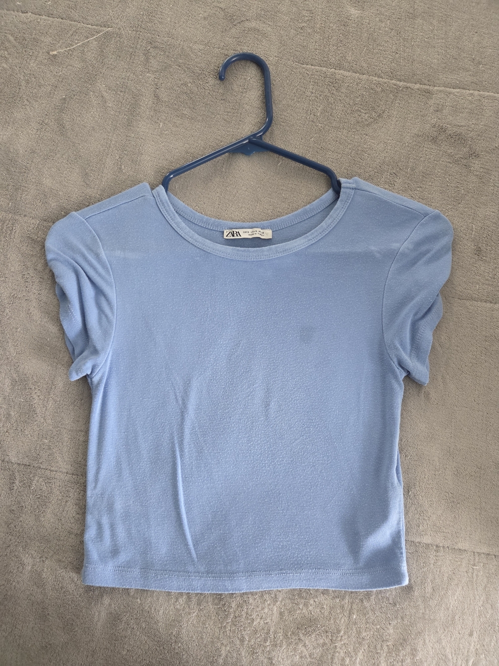 Zara Light Blue Crop Top